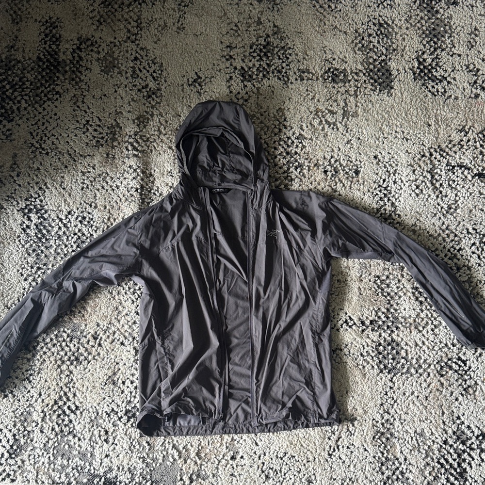 Arc’teryx Gray Hooded Windbreaker